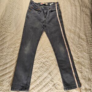 Levi’s Boys 512 Slim Taper Adjustable Waist Gray Stretch Jeans 25x25